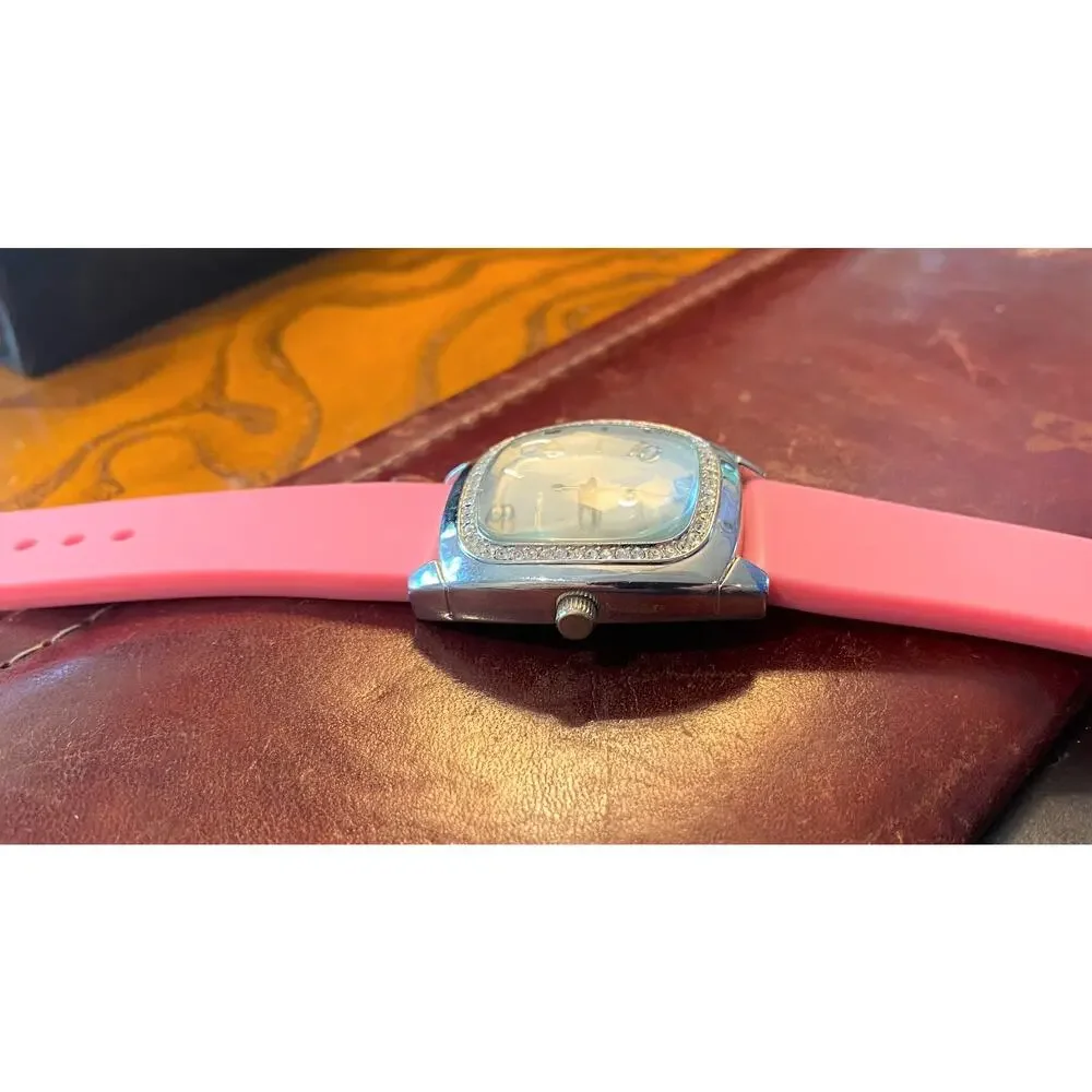 Women's 32mm Silver Tone Peugeot Watch, Crystal accents